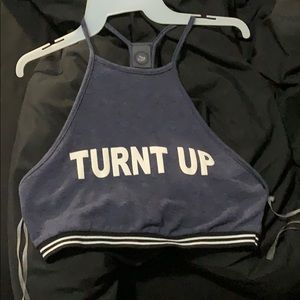 Turnt up crop top
